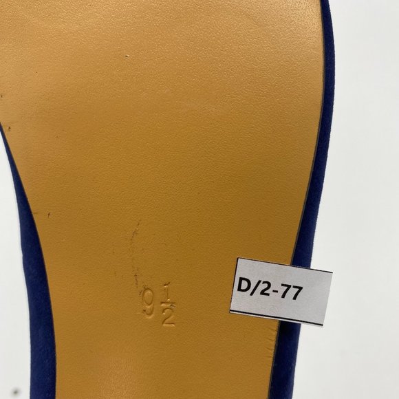 YDN Dark Blue Classic Pointy Toe Flat Suede Casual - Picture 8 of 8